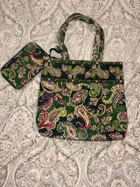 Chelsea Green Tote Bag with Wallet - Vera Bradley